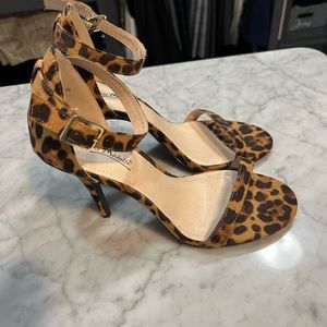 Size 10 Cheetah print strappy heels